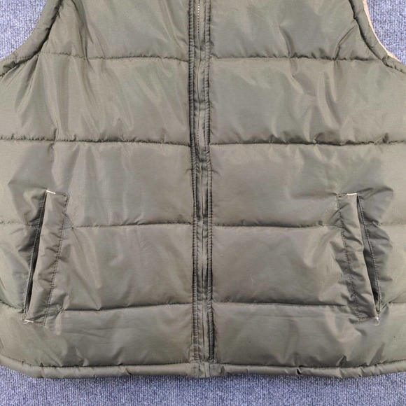 Fourcast Outerwear Men's Puffer Vest Green Large Sleeveless Polyester Coated - Picture 4 of 15